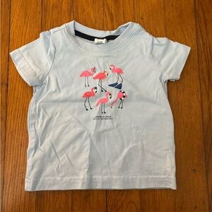 Janie and Jack Sky Blue Flamingo Tee